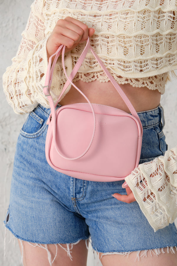 Kadın Mini Çapraz Askılı Omuz Çantası URBAN - PEMBE