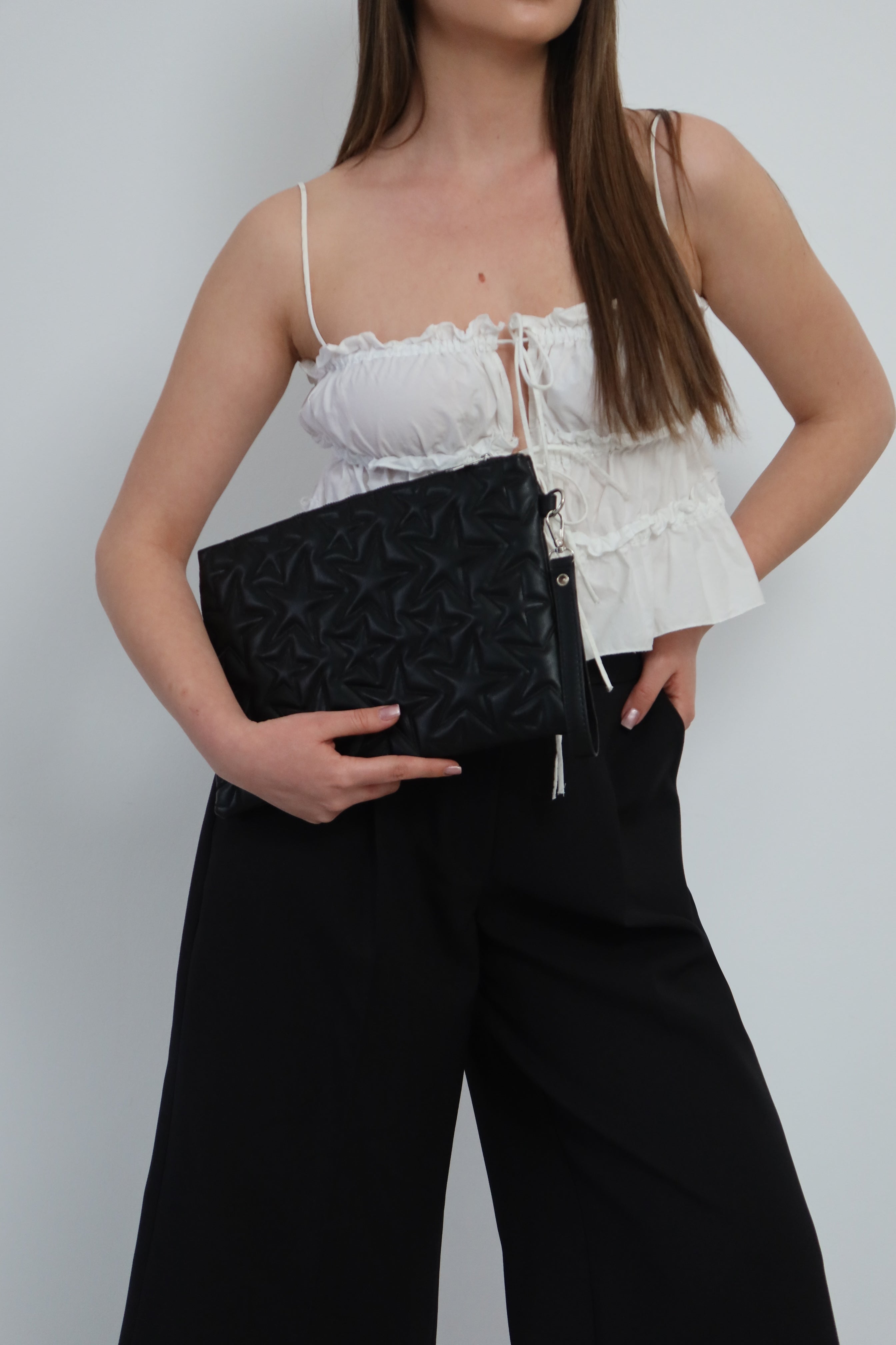 KADIN CLUTCH EL ÇANTASI MOCHA - SİYAH