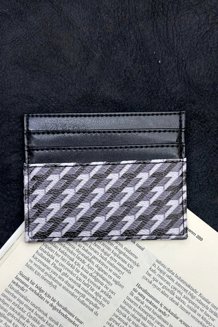 Baskılı Desen Kartlık - Siyah