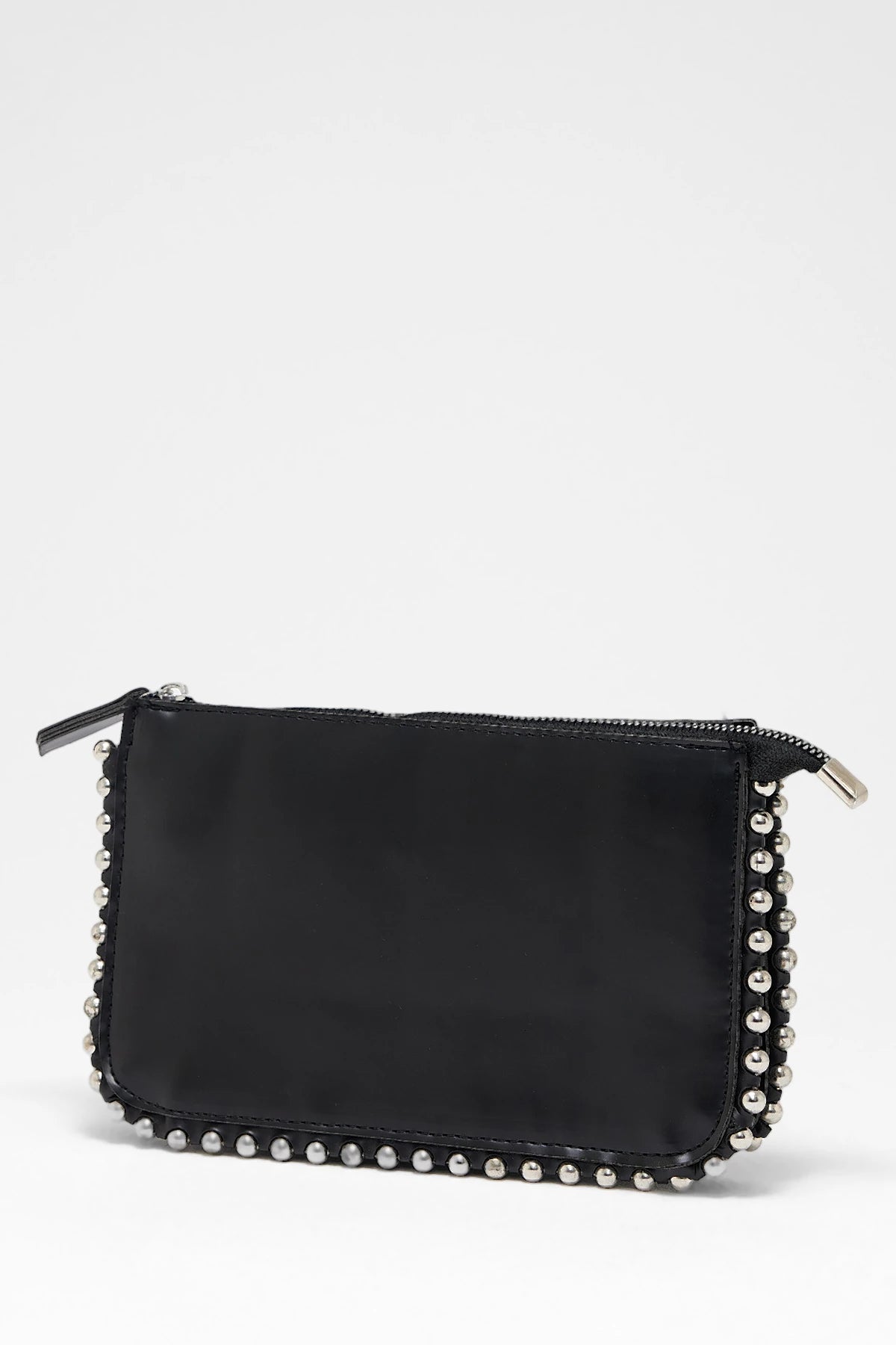 Kadın Zımbalı Çapraz Askılı Çanta Stap - Siyah