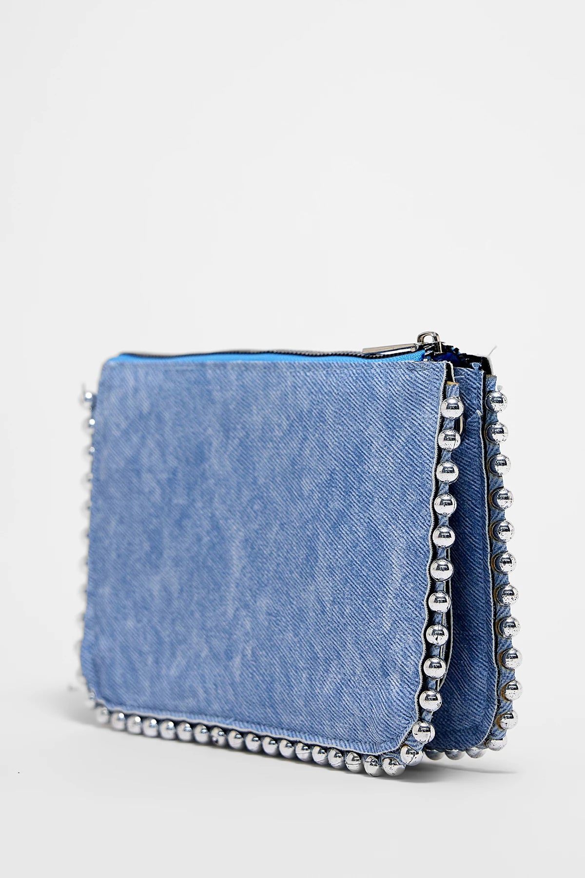 Kadın Zımbalı Çapraz Askılı Çanta Stap - Kot