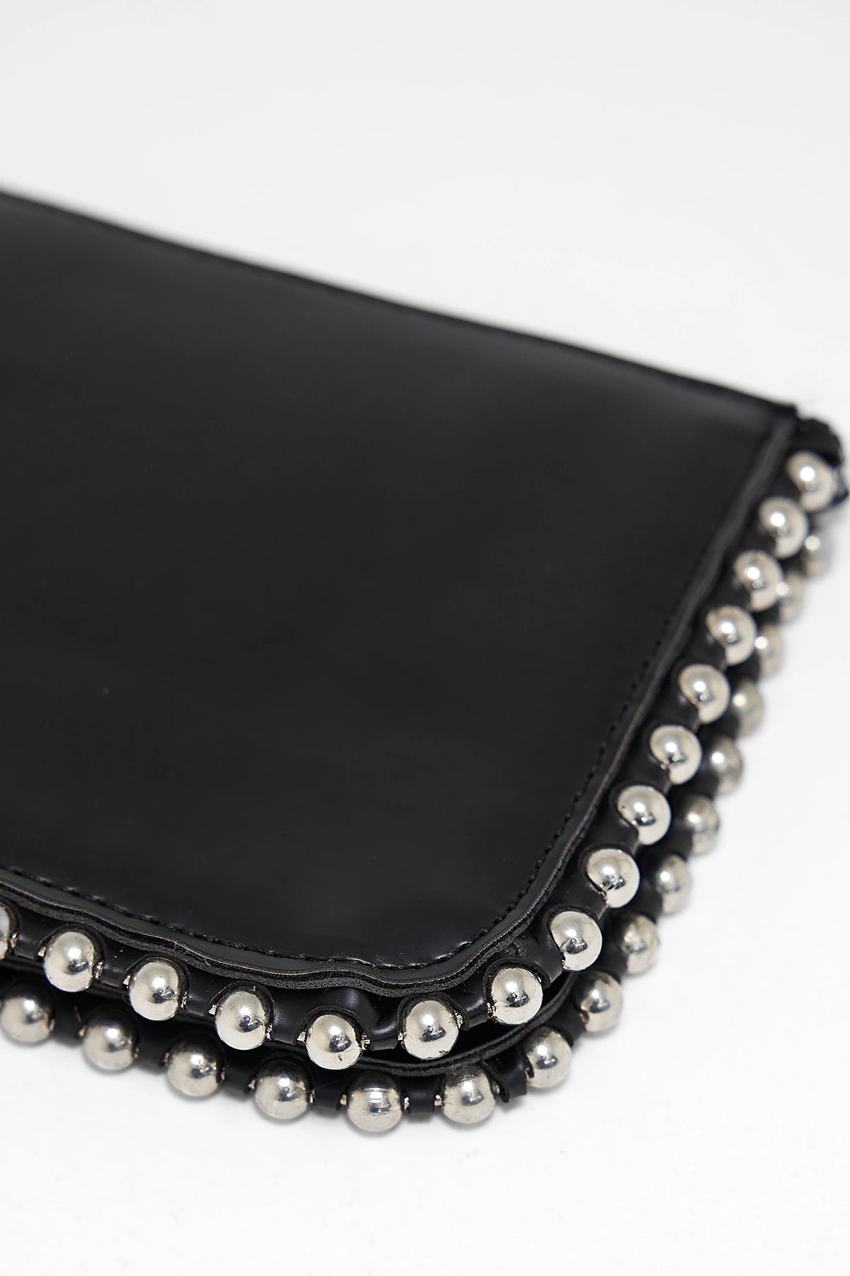 Kadın Zımbalı Çapraz Askılı Çanta Stap - Siyah