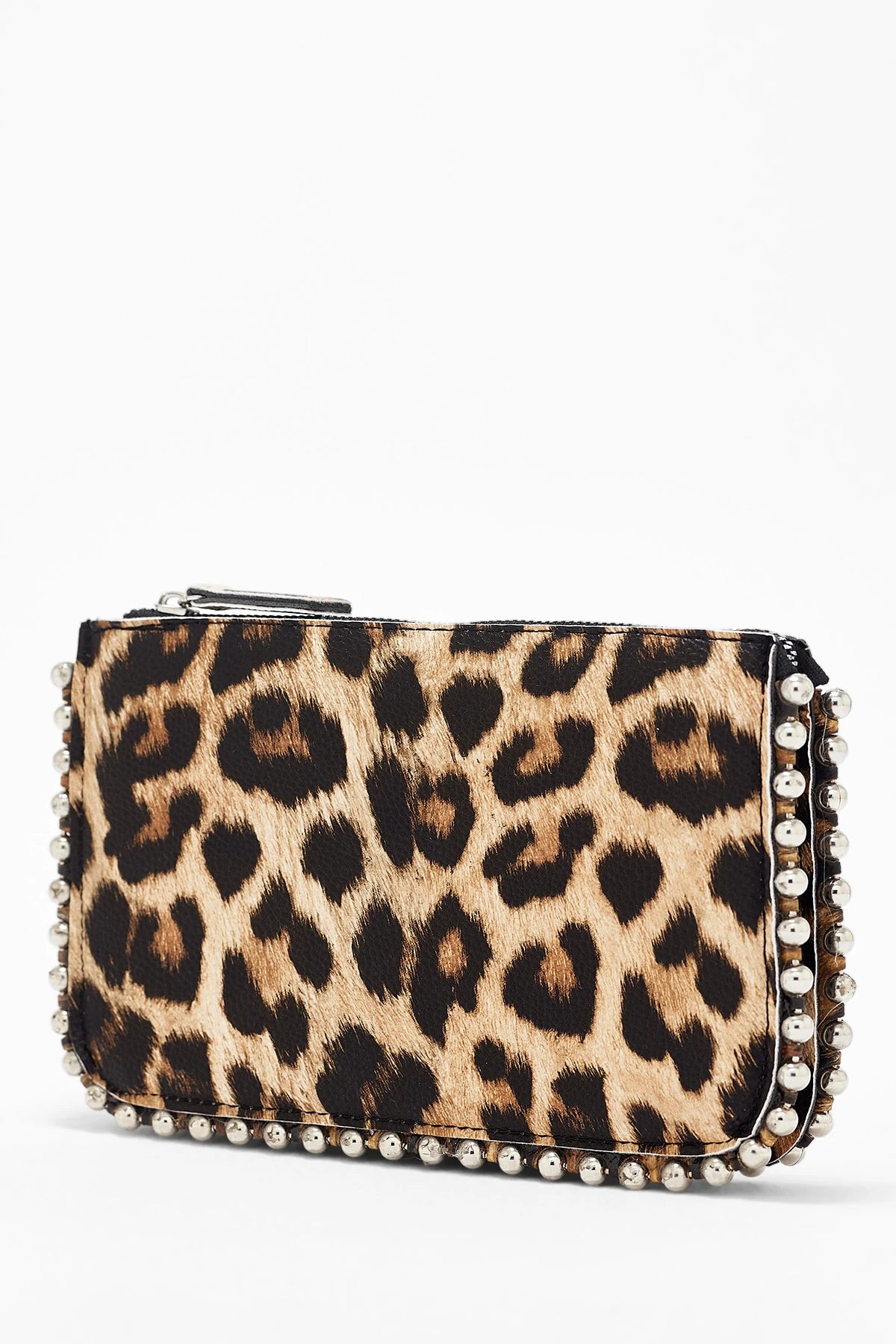Kadın Zımbalı Çapraz Askılı Çanta Stap - Leopar