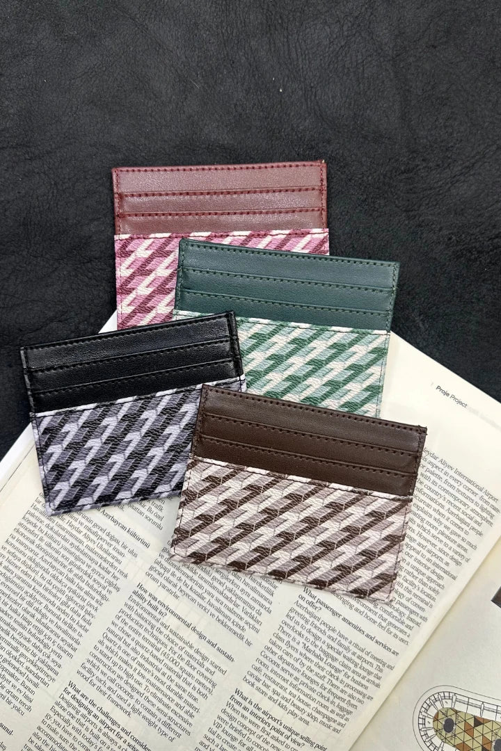 Baskılı Desen Kartlık - Siyah