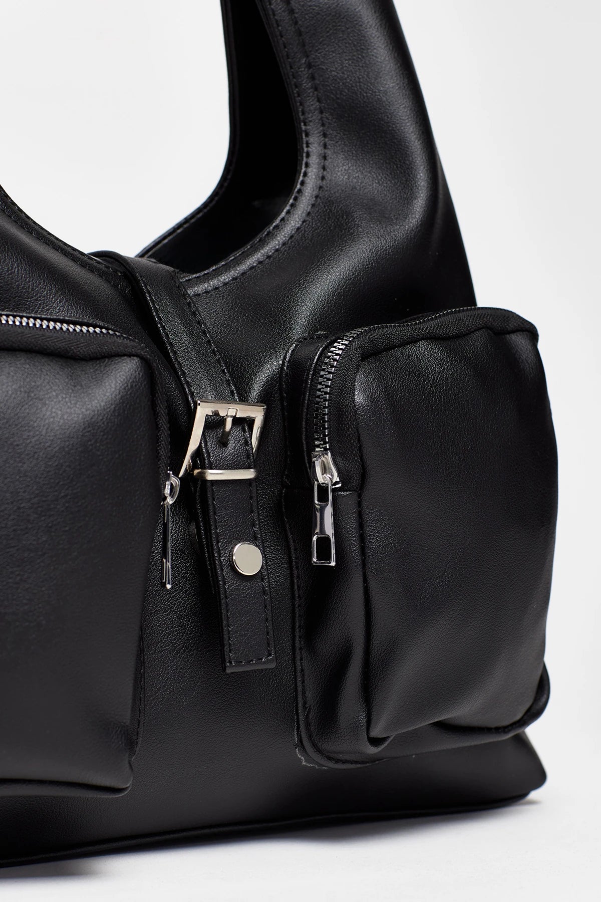 Kadın Cepli Omuz Çantası Mabel - Siyah