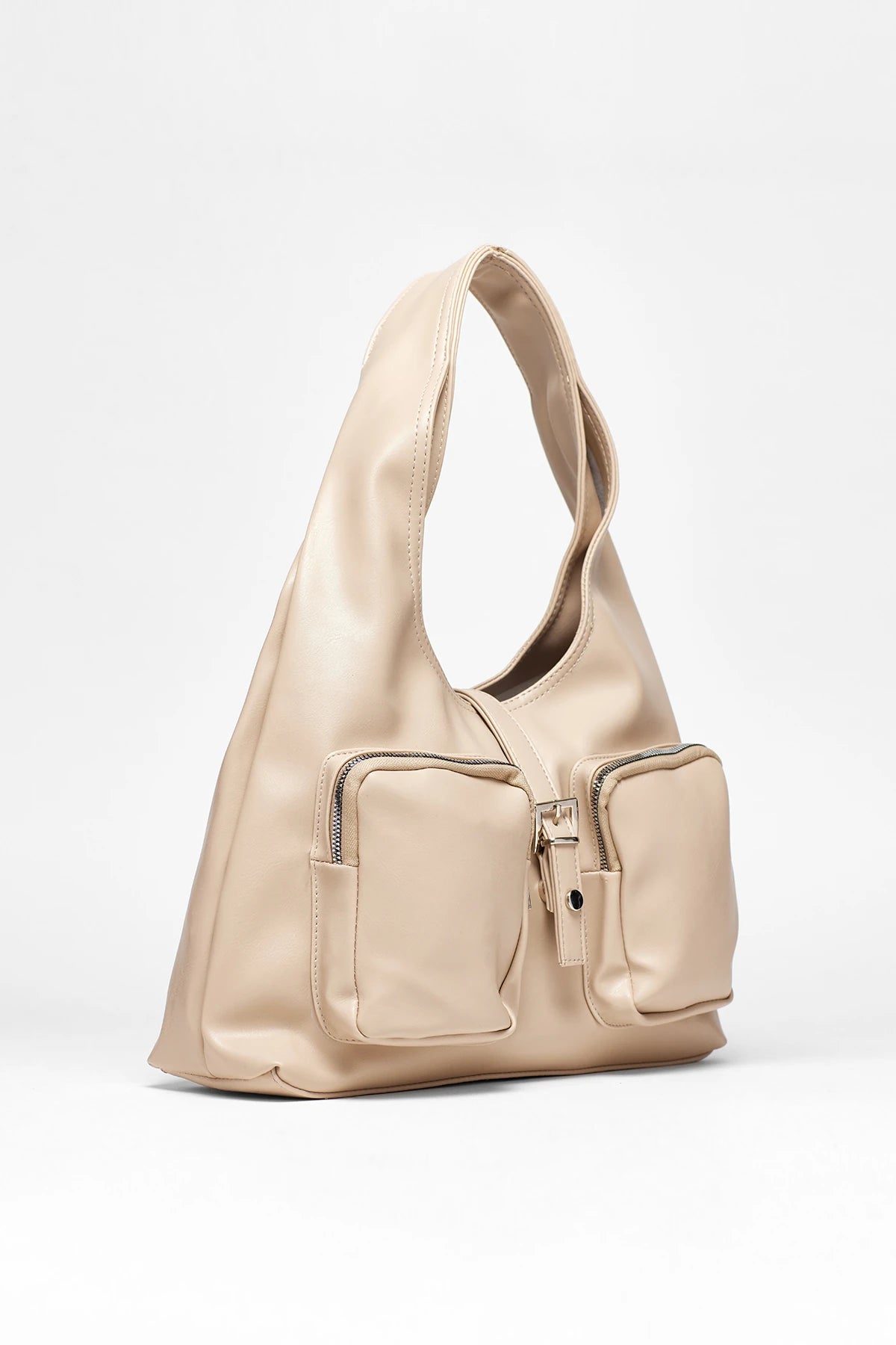 Kadın Cepli Omuz Çantası Mabel - Vizon