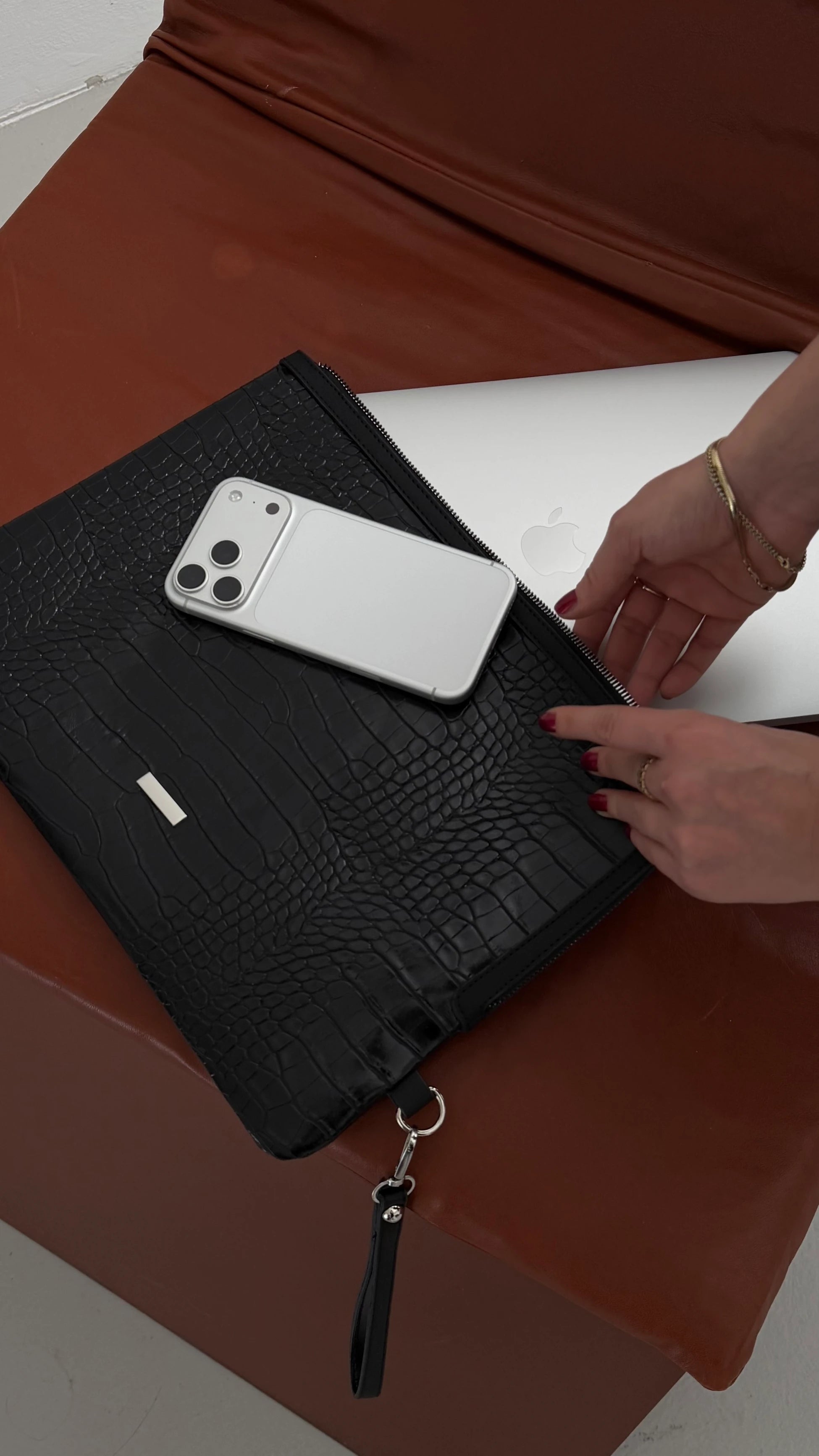 Dizüstü Bilgisayar Kılıfı Luma - Siyah Kroko