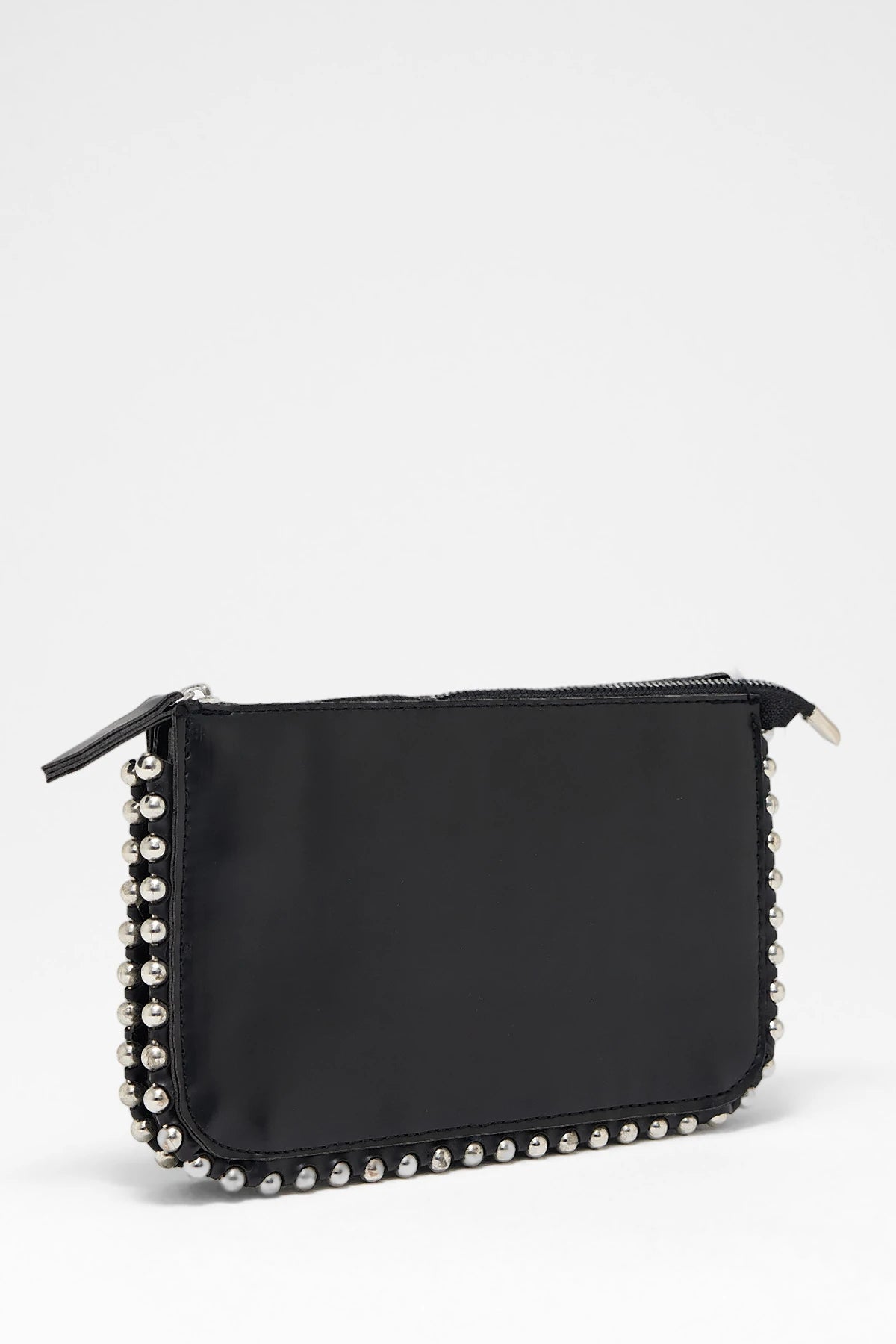 Kadın Zımbalı Çapraz Askılı Çanta Stap - Siyah