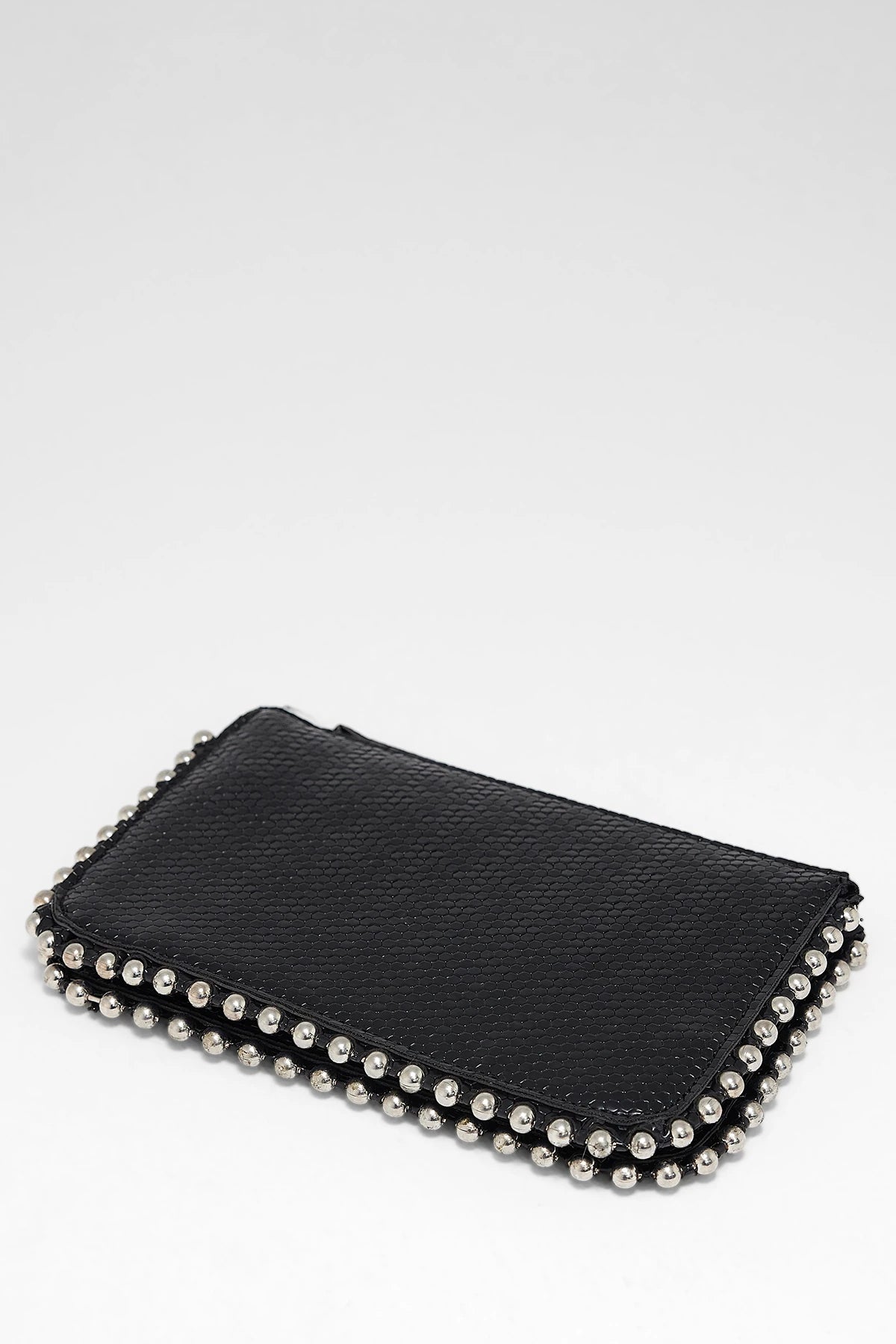 Kadın Zımbalı Çapraz Askılı Çanta Stap - Micro Siyah