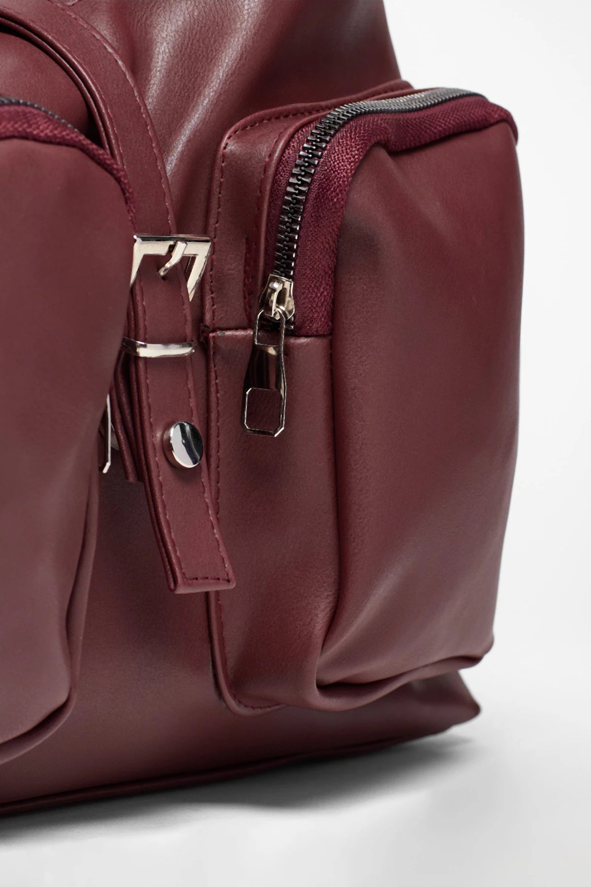 Kadın Cepli Omuz Çantası Mabel - Bordo