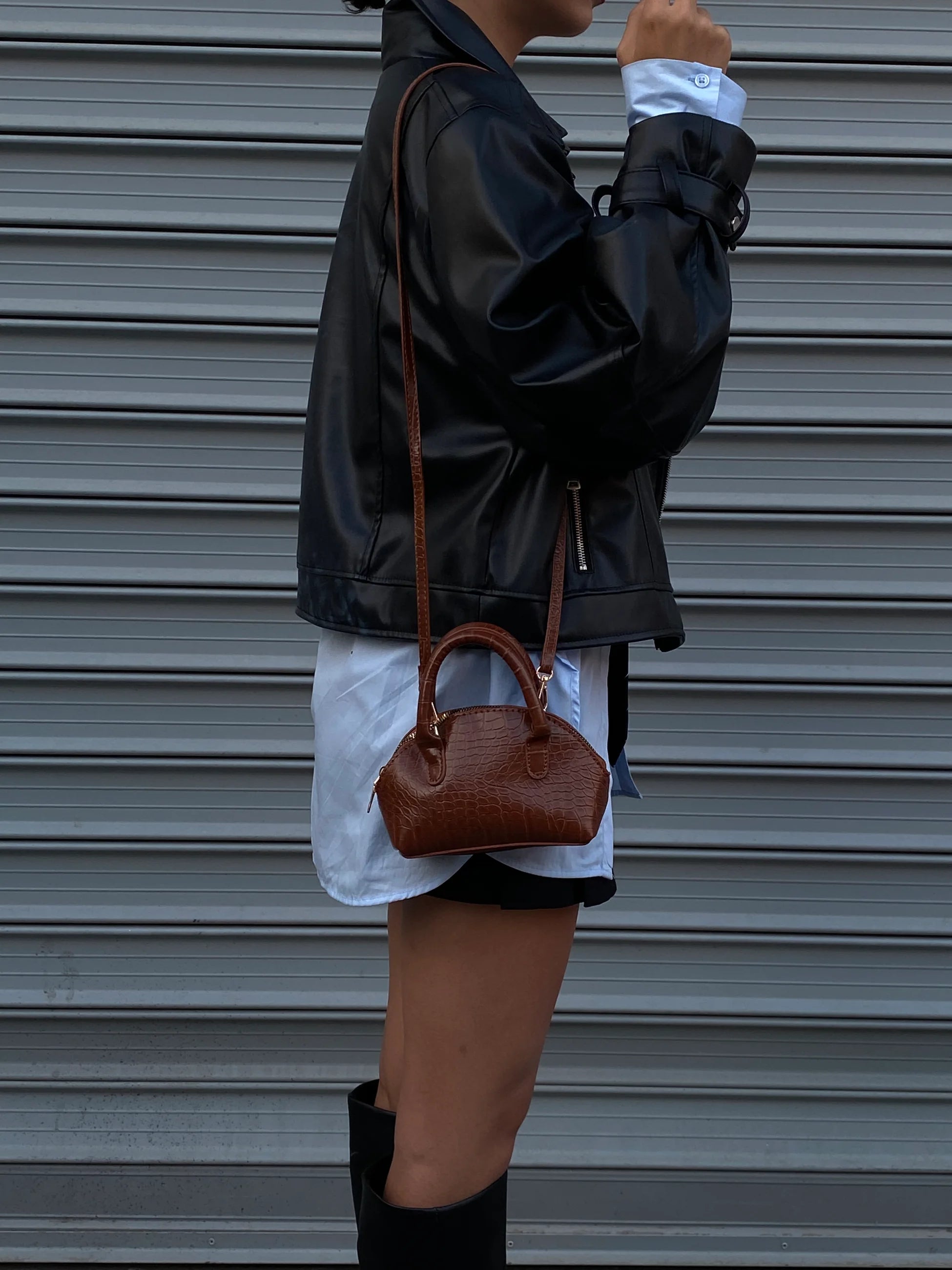 Kadın Mini Çapraz Askılı Çanta Dally - Taba