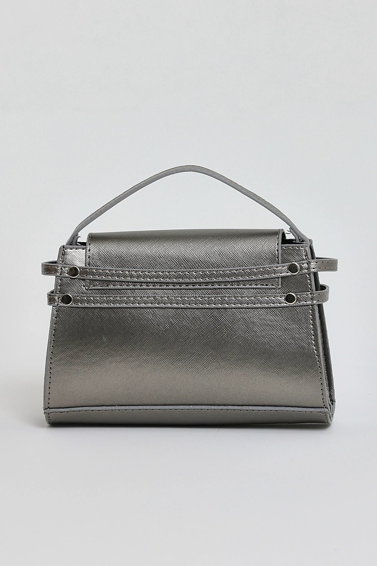 Kadın Çapraz Askı Mini Omuz Çantası Gery - Gümüş