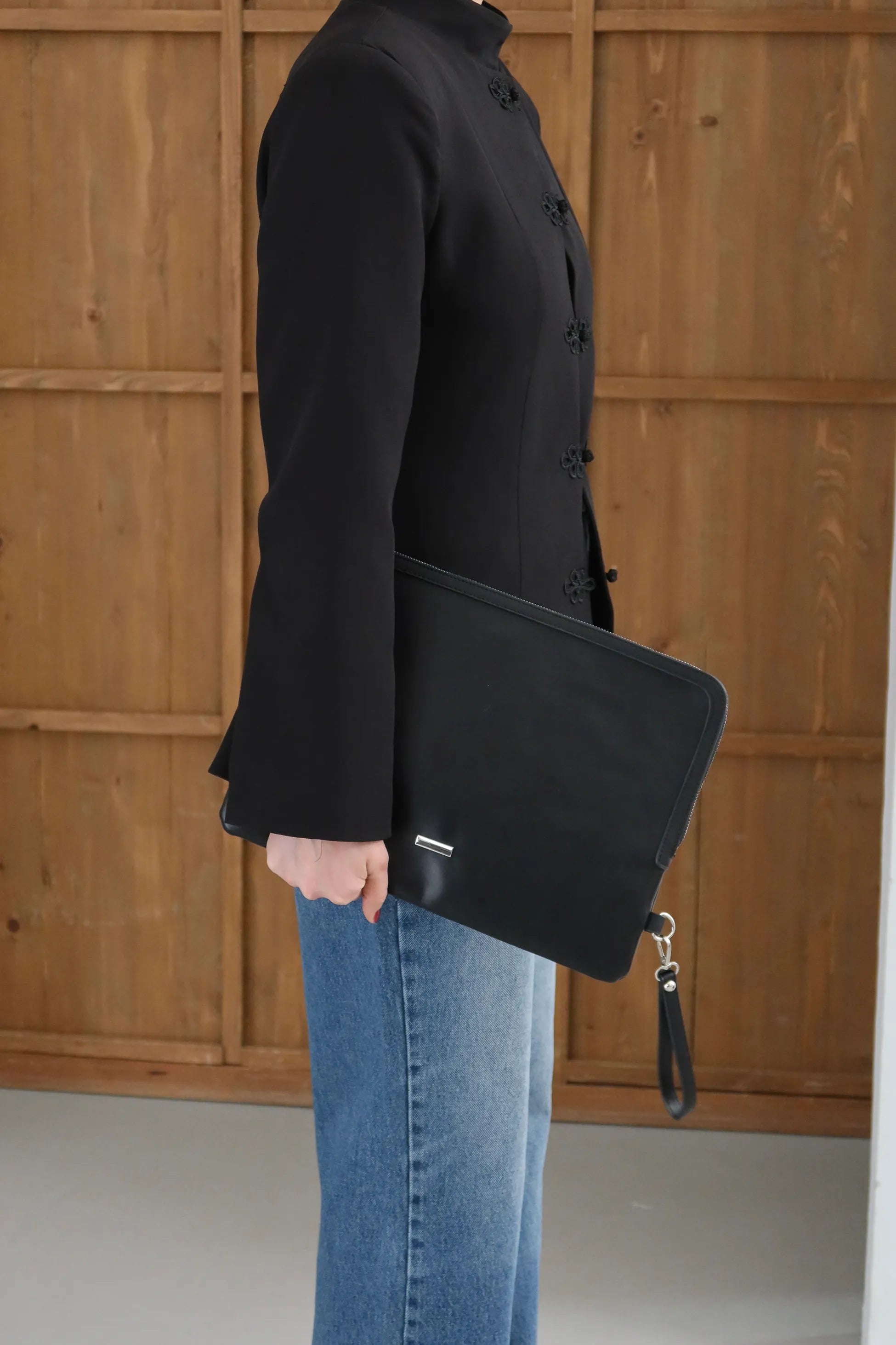 Dizüstü Bilgisayar Kılıfı Luma - Siyah Deri