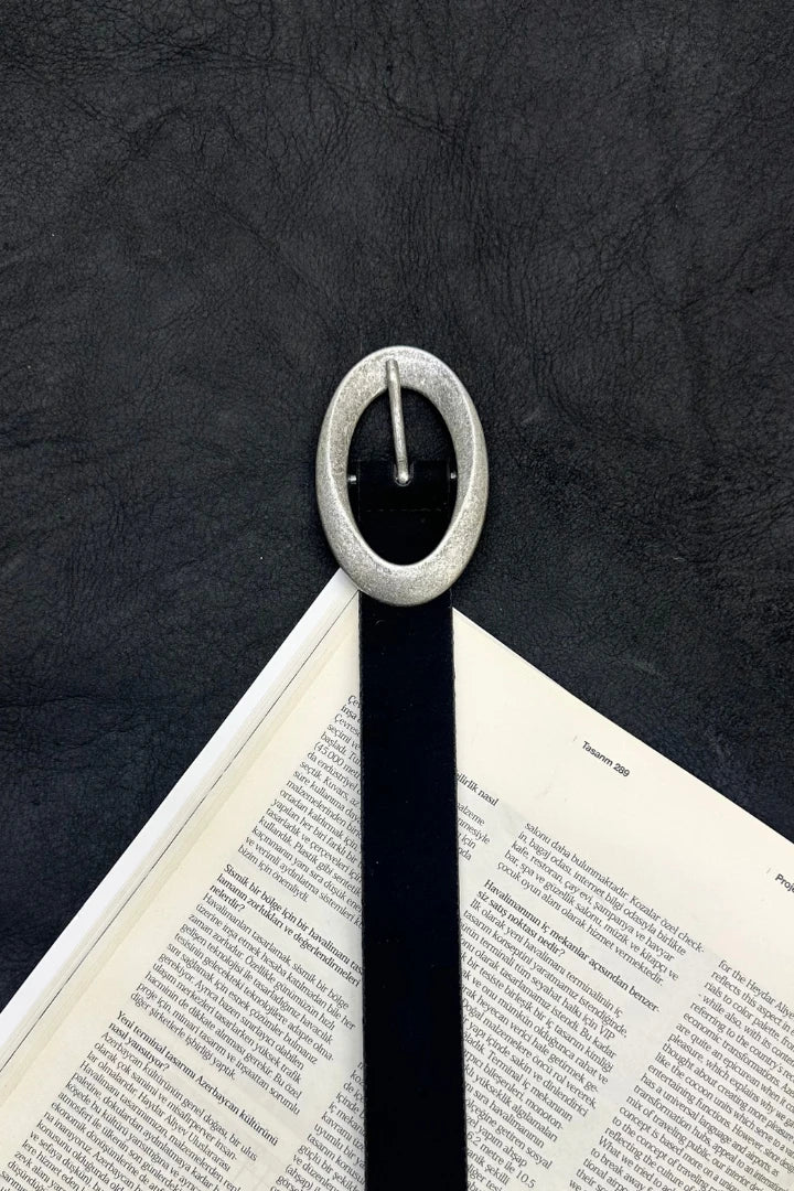 Geniş Napa Süet Kemer - Siyah