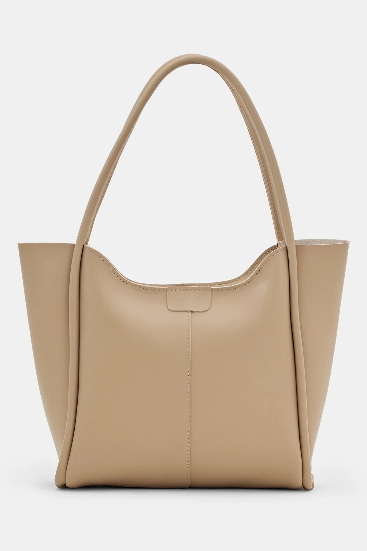 Kadın Fermuarlı Omuz Çantası Poloni - Vizon