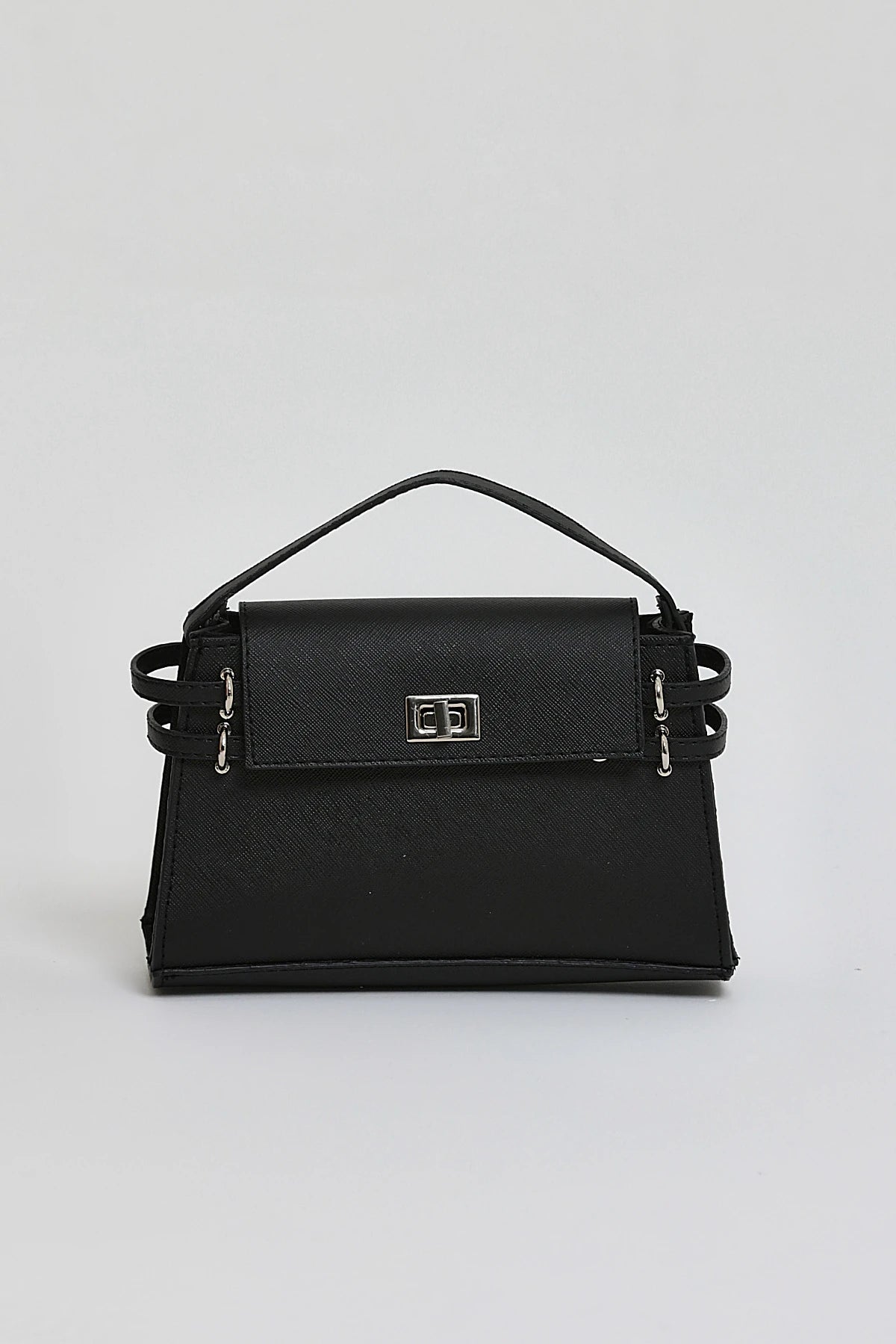 Kadın Çapraz Askı Mini Omuz Çantası Gery - Siyah