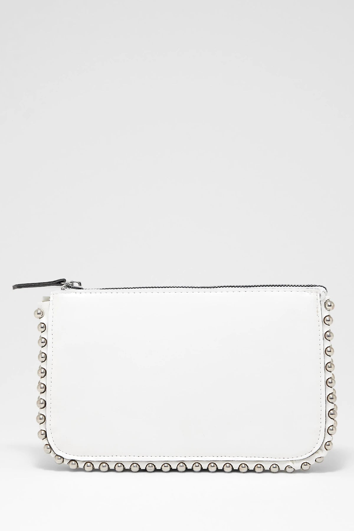 Kadın Zımbalı Çapraz Askılı Çanta Stap - Beyaz