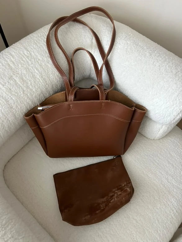 Kadın Çift Saplı Tote Çanta Pablo - Taba