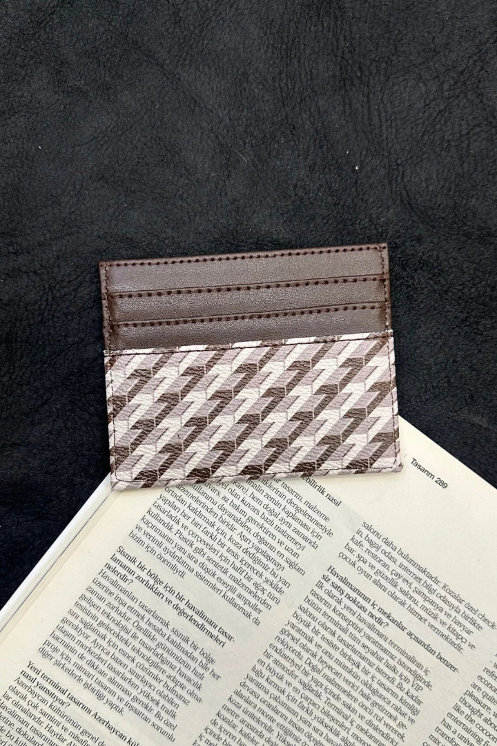 Baskılı Desen Kartlık - Kahve