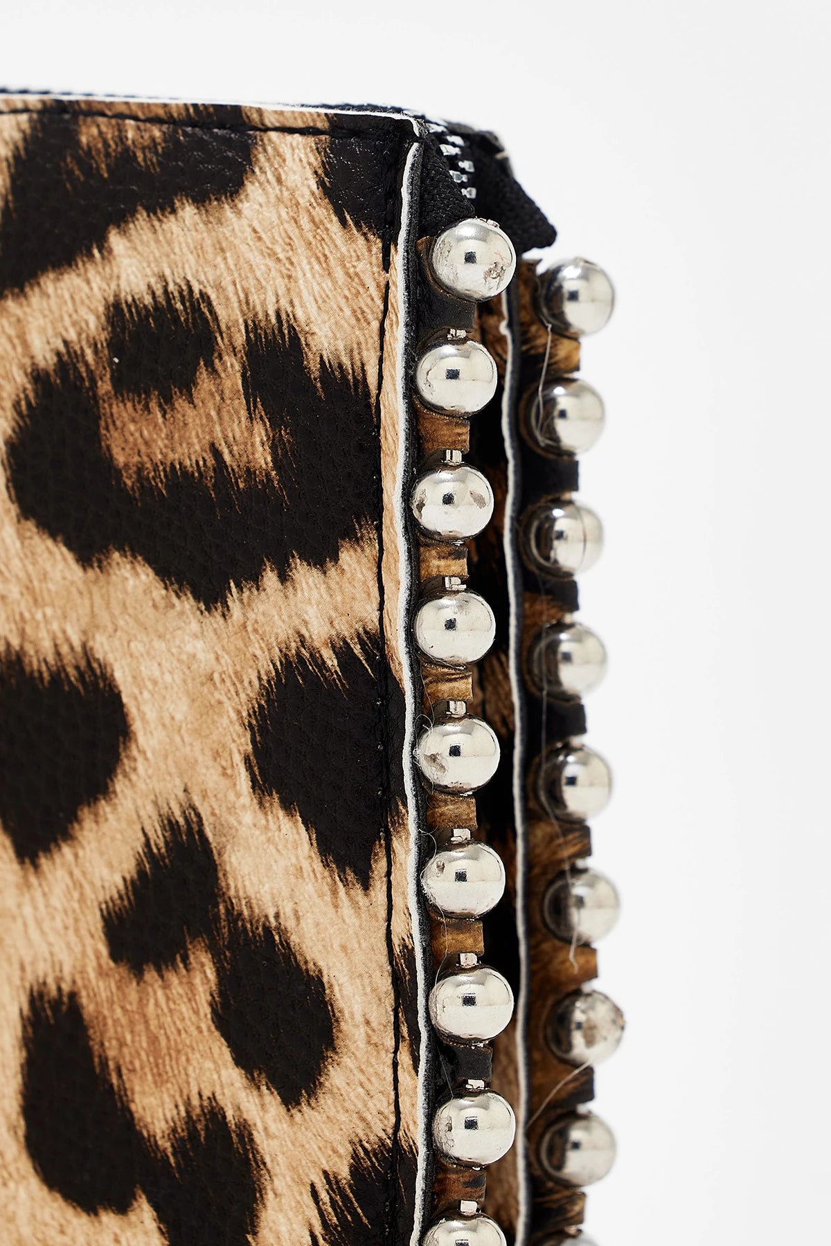 Kadın Zımbalı Çapraz Askılı Çanta Stap - Leopar