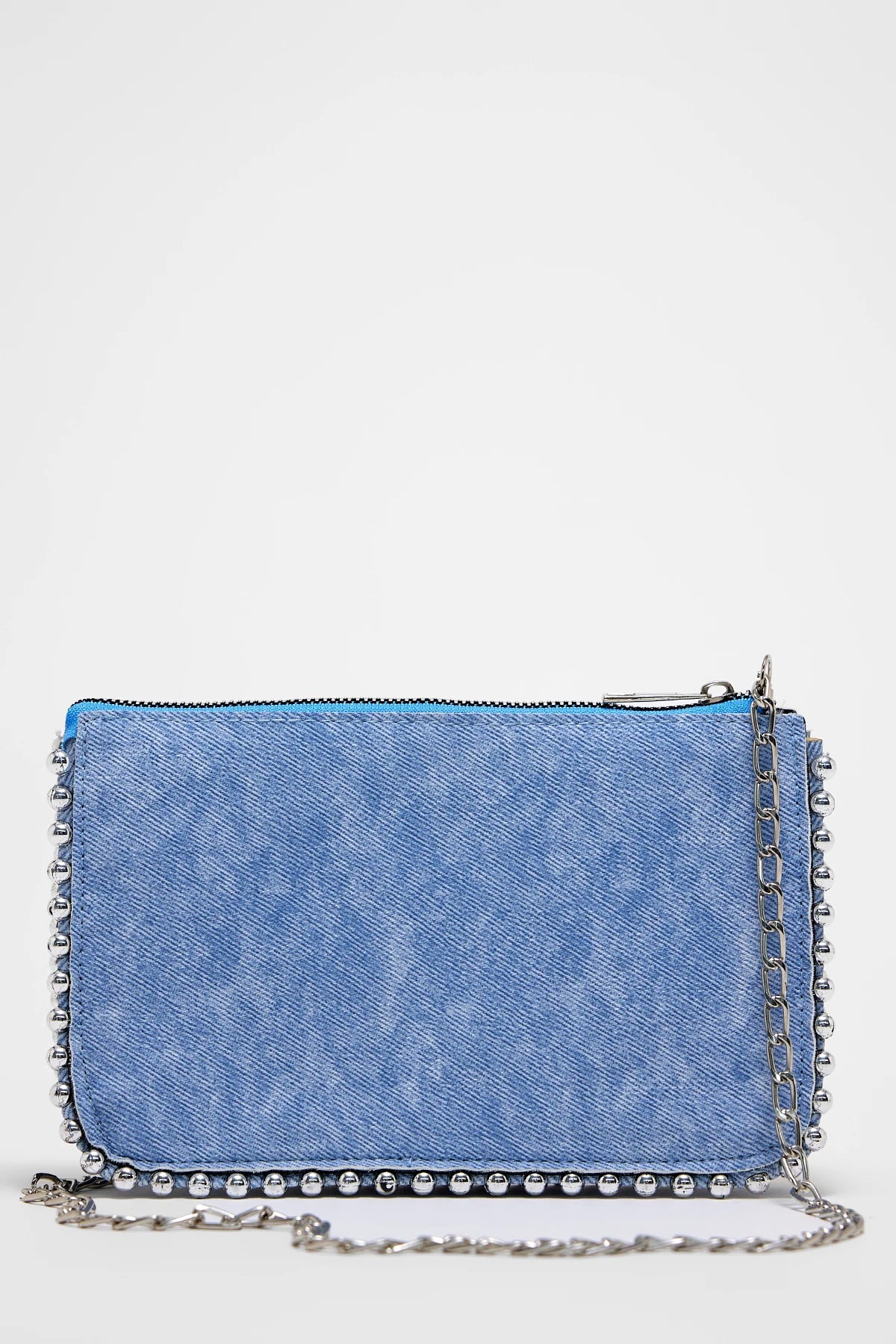 Kadın Zımbalı Çapraz Askılı Çanta Stap - Kot