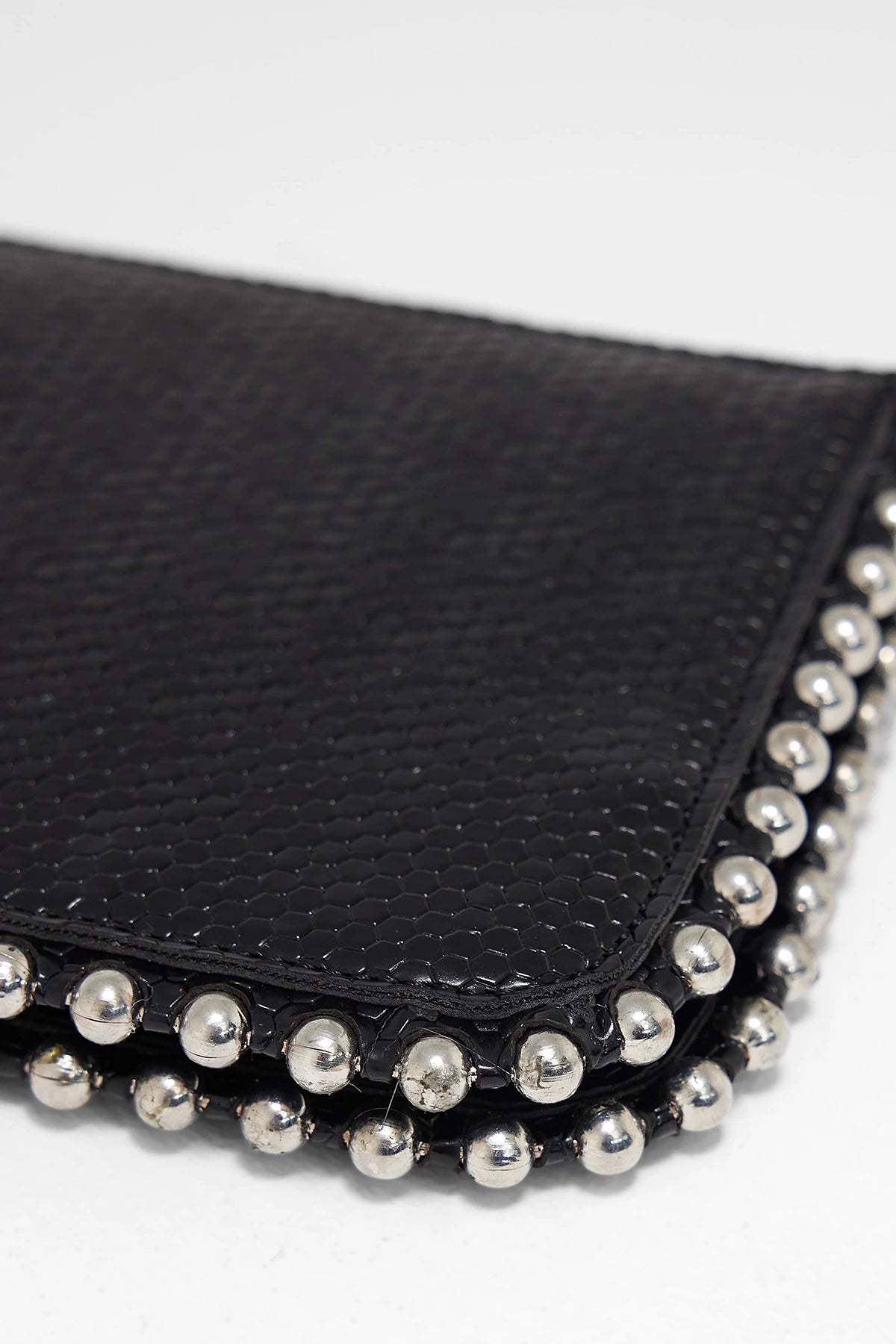 Kadın Zımbalı Çapraz Askılı Çanta Stap - Micro Siyah