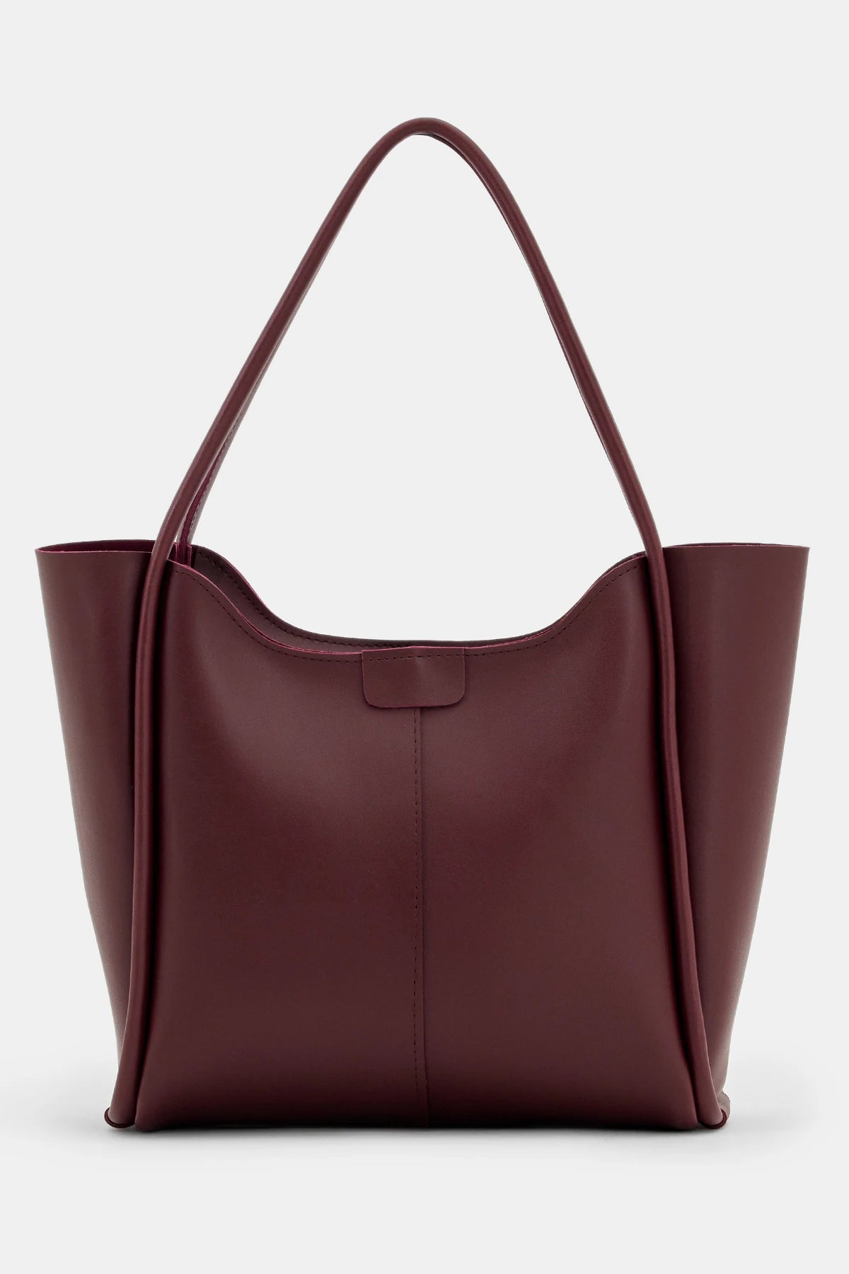 Kadın Fermuarlı Omuz Çantası Poloni - Bordo