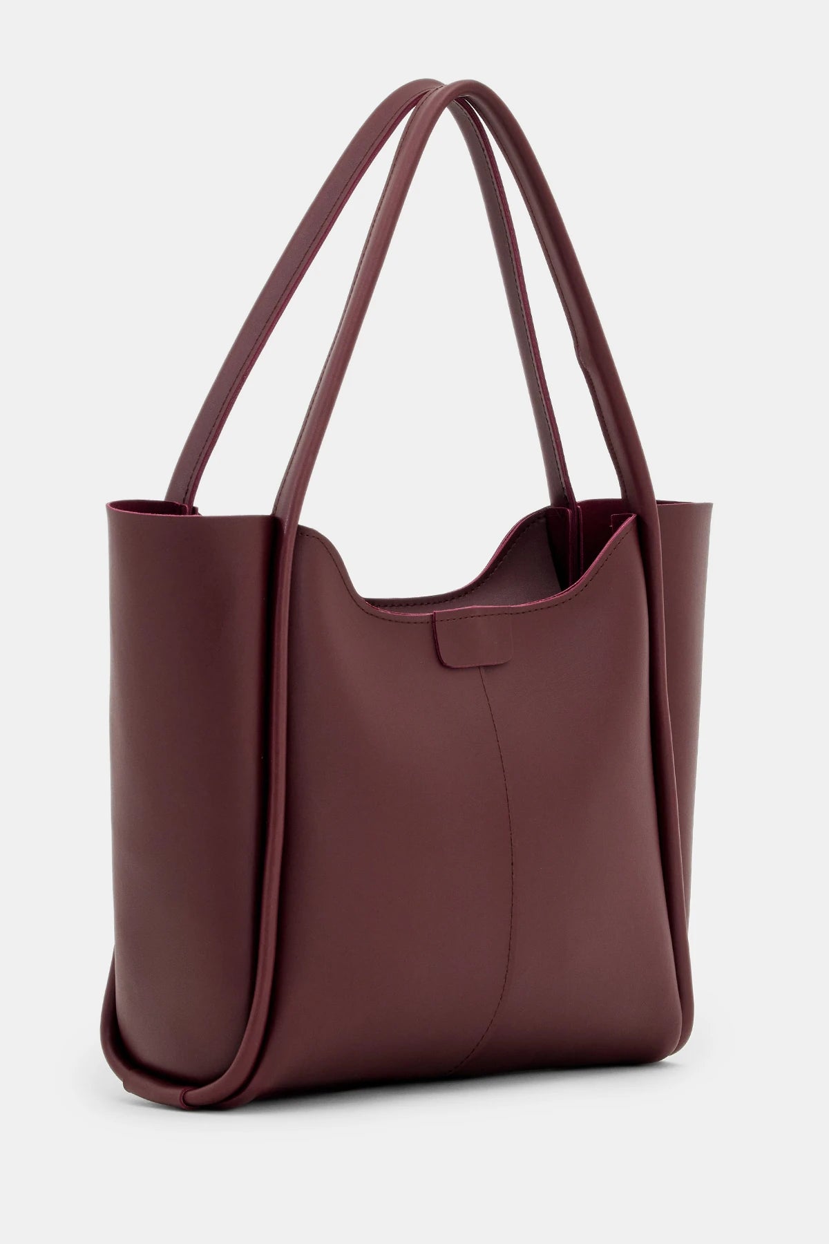 Kadın Fermuarlı Omuz Çantası Poloni - Bordo