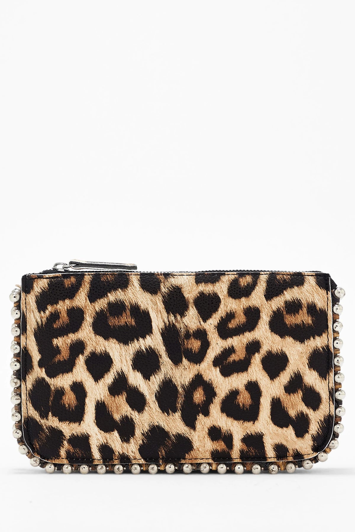 Kadın Zımbalı Çapraz Askılı Çanta Stap - Leopar