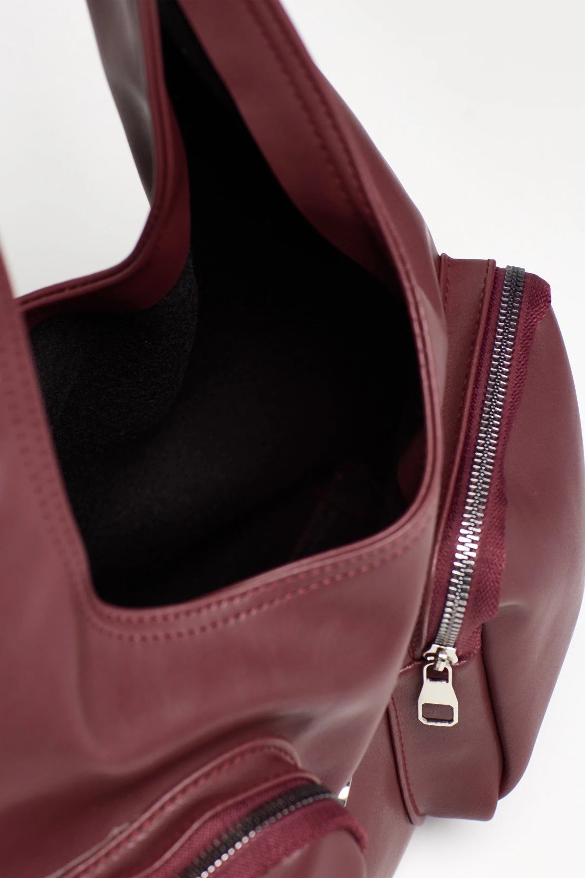 Kadın Cepli Omuz Çantası Mabel - Bordo