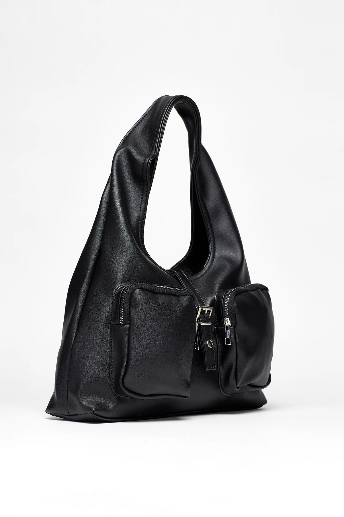 Kadın Cepli Omuz Çantası Mabel - Siyah