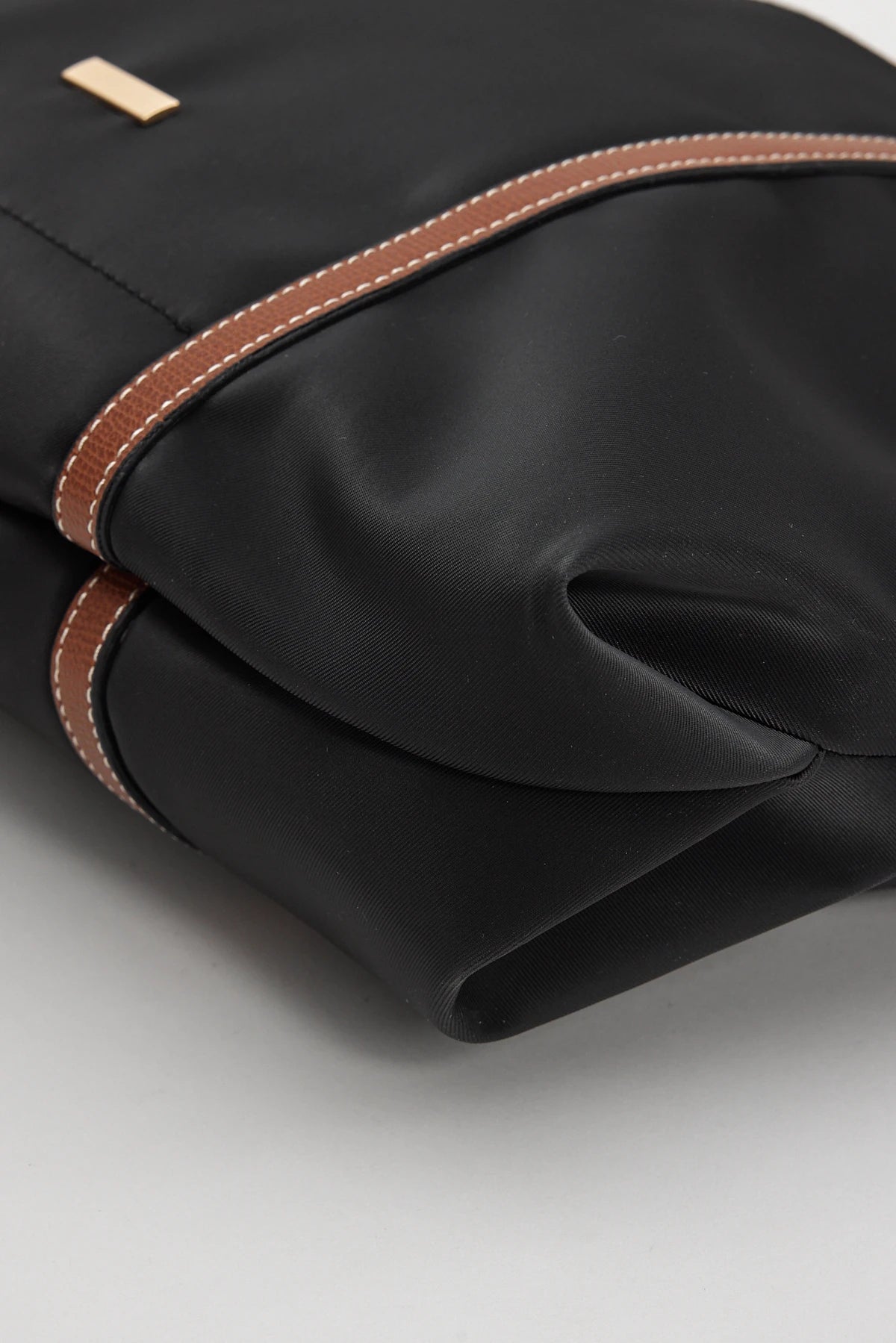 Kadın Şeritli Shopper Omuz Çantası Boris - Siyaha Taba