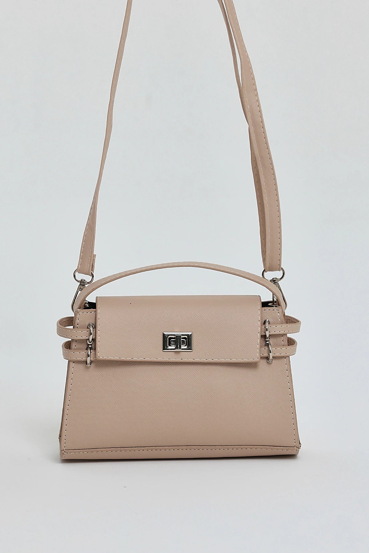 Kadın Çapraz Askı Mini Omuz Çantası Gery - Vizon