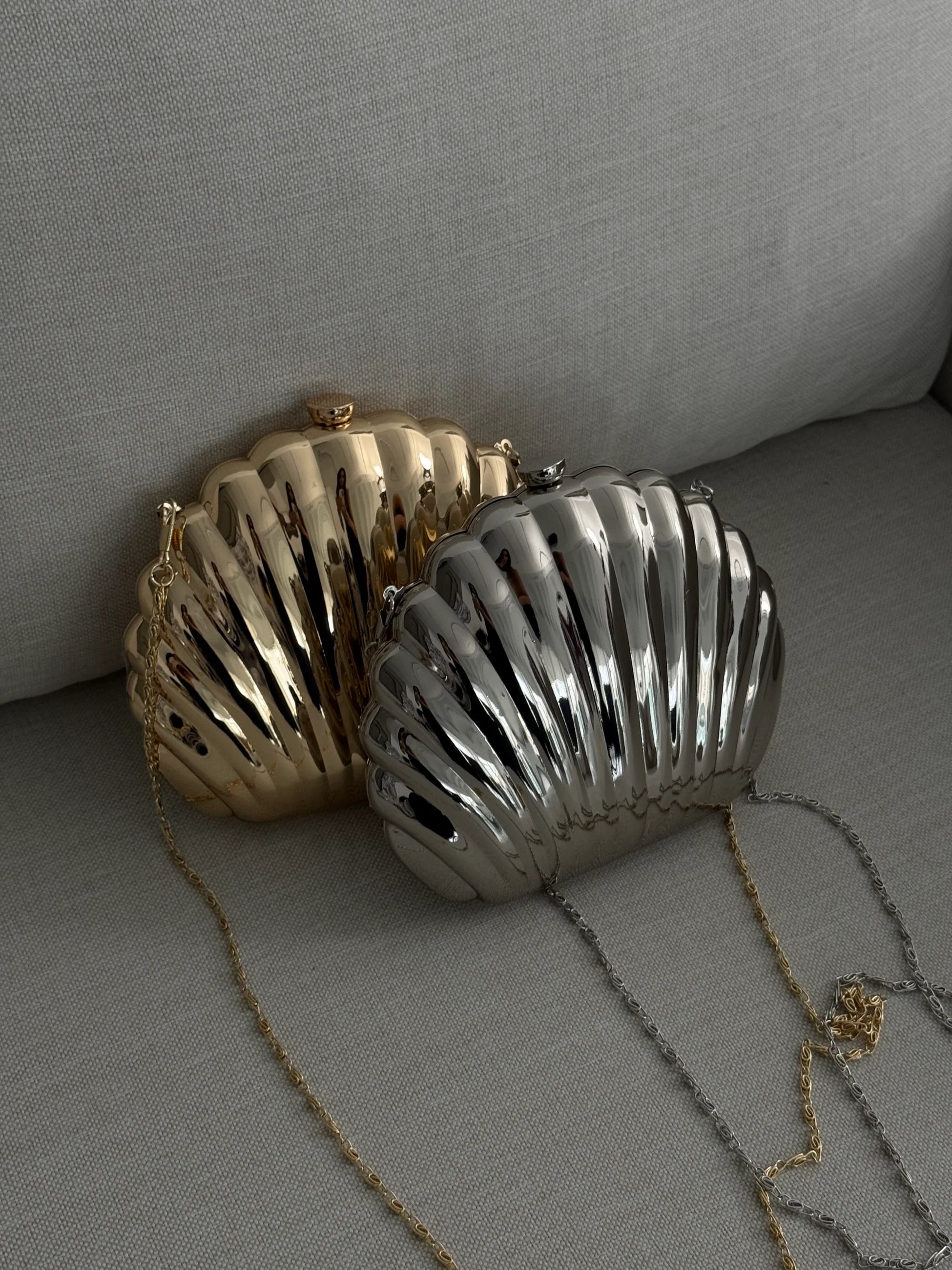 Kadın Zincirli Omuz Çantası Shell - Altın