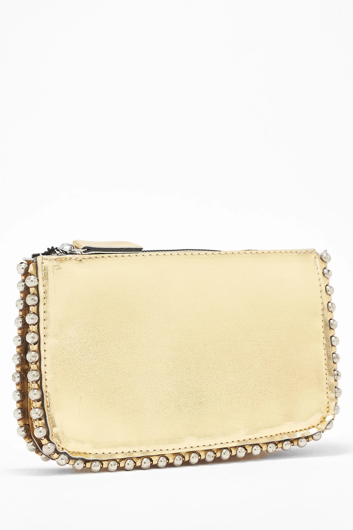 Kadın Zımbalı Çapraz Askılı Çanta Stap - Altın