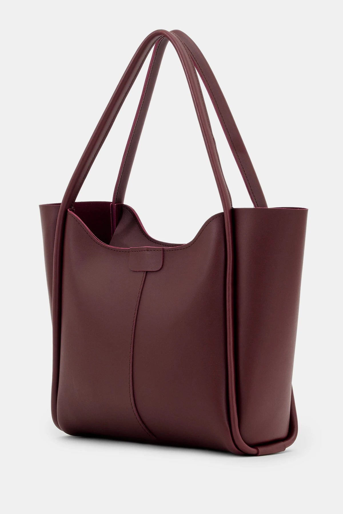 Kadın Fermuarlı Omuz Çantası Poloni - Bordo