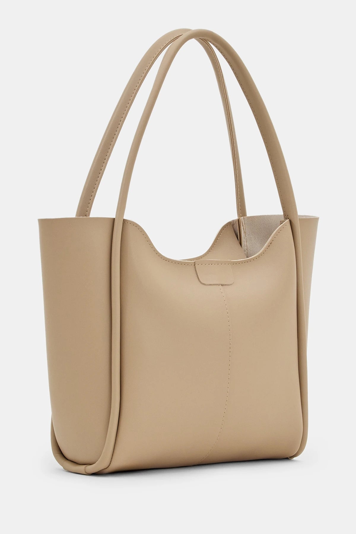 Kadın Fermuarlı Omuz Çantası Poloni - Vizon