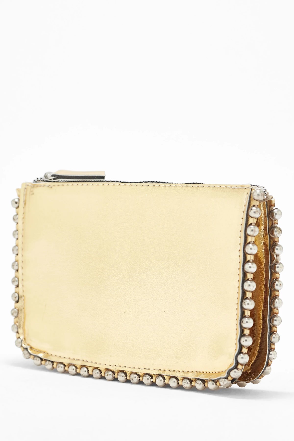 Kadın Zımbalı Çapraz Askılı Çanta Stap - Altın