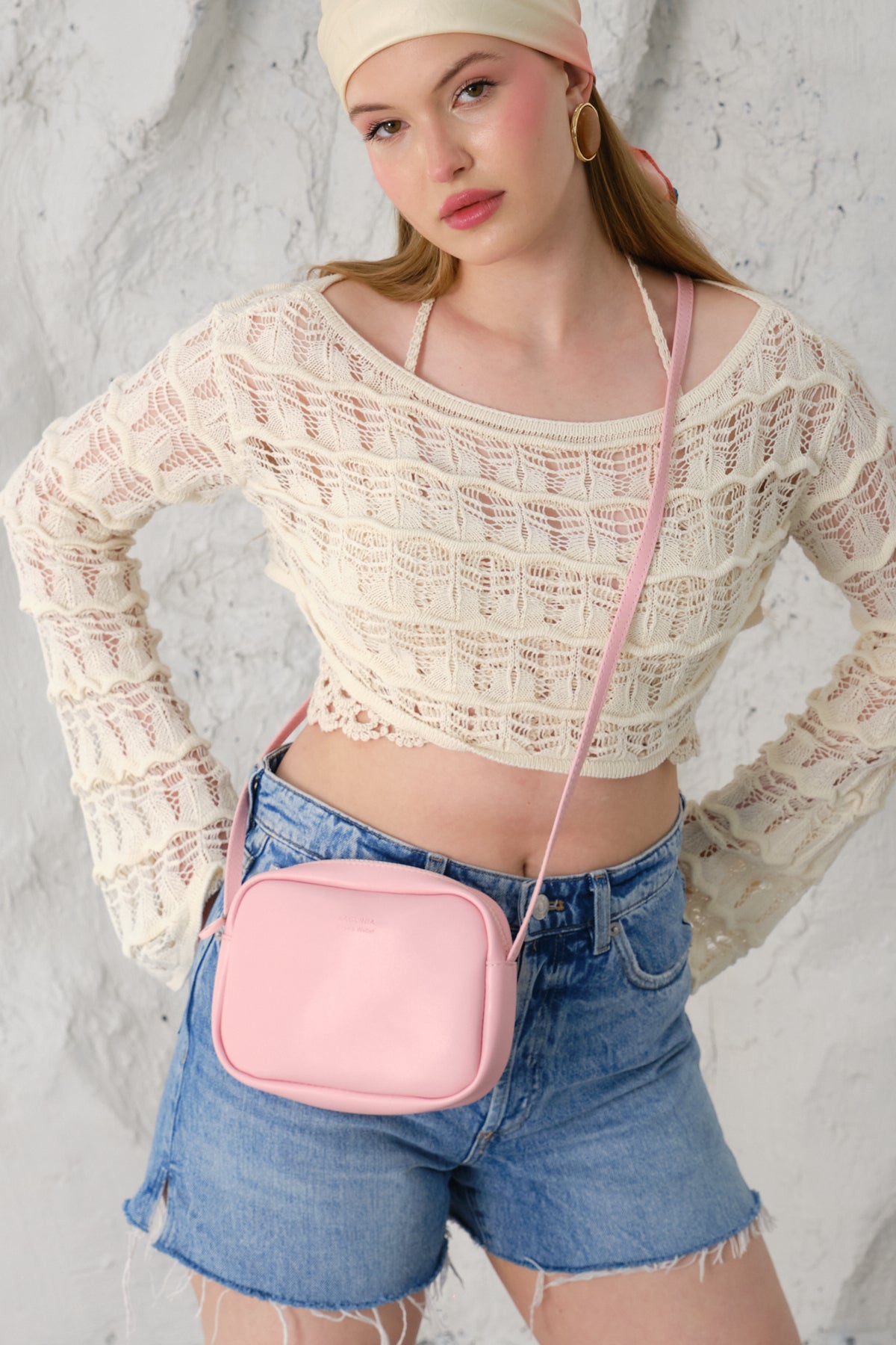 Kadın Mini Çapraz Askılı Omuz Çantası URBAN - PEMBE