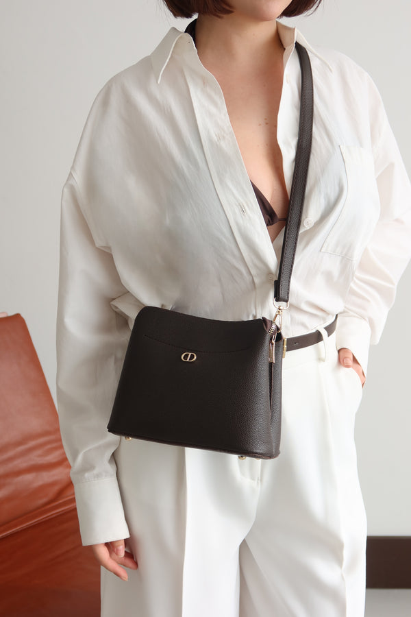 KADIN ÇİFT ASKILI OMUZ ÇANTASI JOLİE - KAHVE