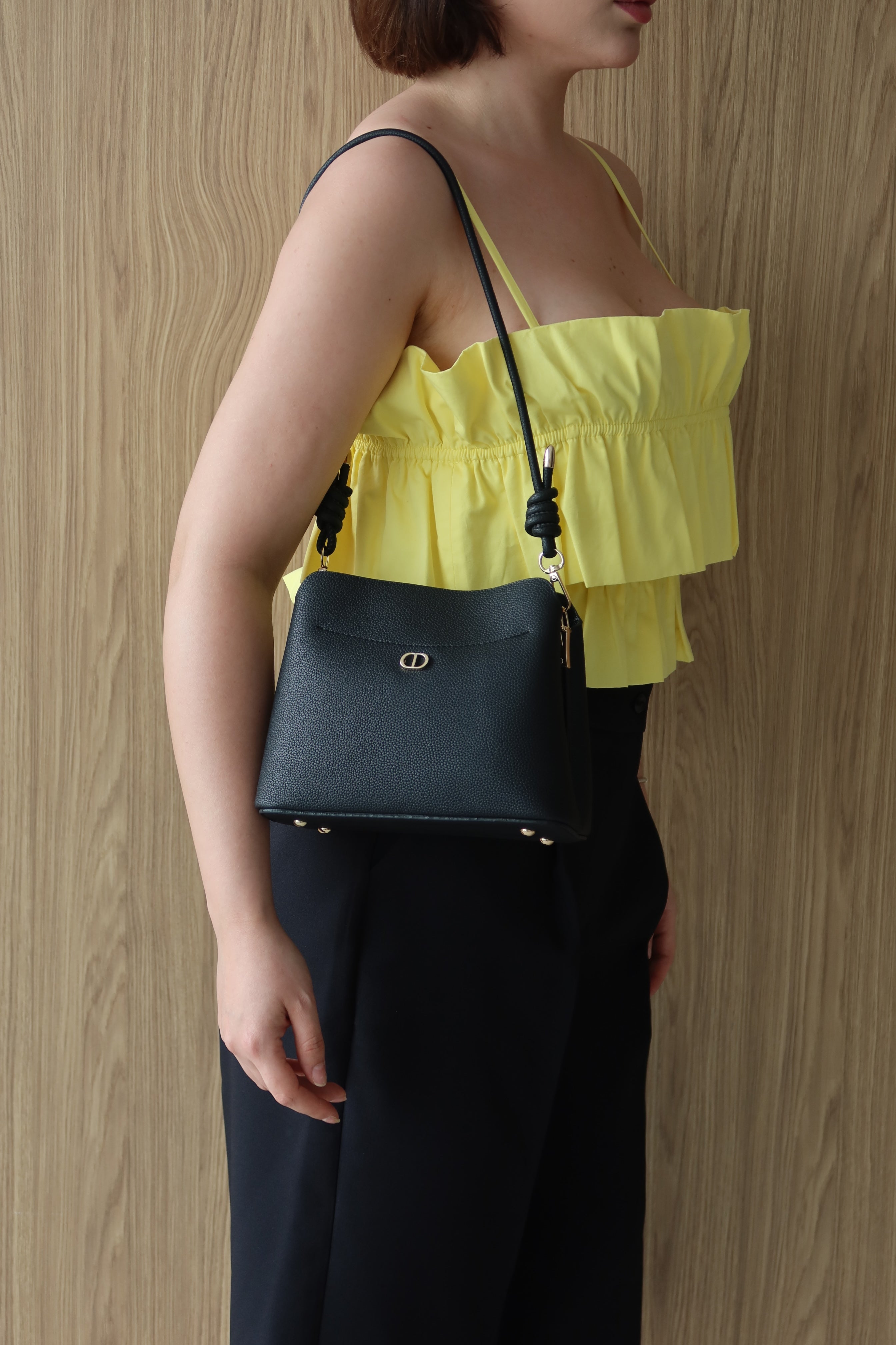 KADIN ÇİFT ASKILI OMUZ ÇANTASI JOLİE - SİYAH