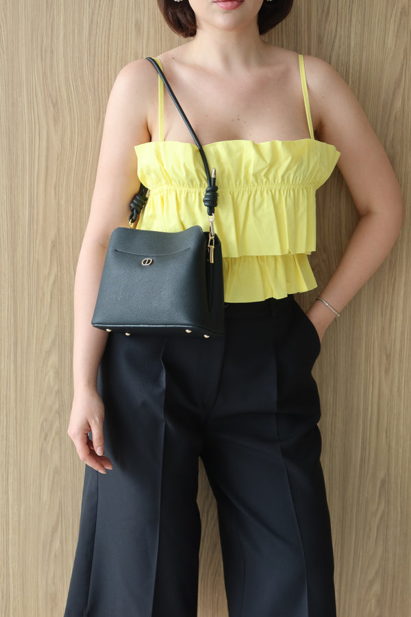 KADIN ÇİFT ASKILI OMUZ ÇANTASI JOLİE - SİYAH