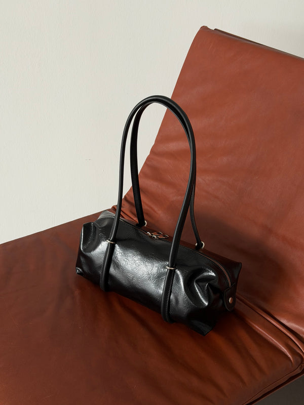 KADIN SİLİNDİR TASARIM OMUZ ÇANTASI OLİVA - SİYAH