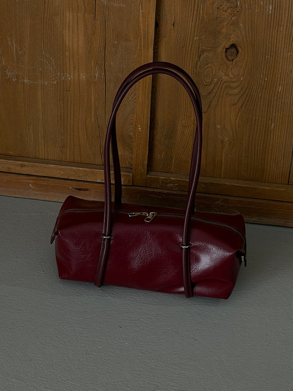 KADIN SİLİNDİR TASARIM OMUZ ÇANTASI OLİVA - BORDO