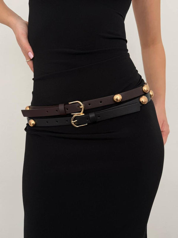 Toka Detaylı Gold Kemer Salvo - Siyah