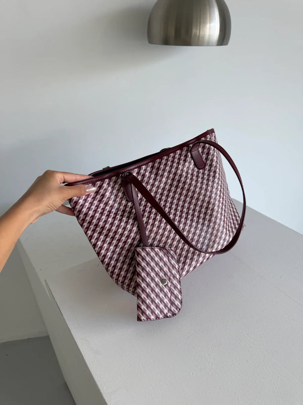 Kadın Cüzdan Detaylı Omuz Çantası Manga - Bordo