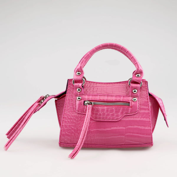 Kadın Askılı Çapraz Çanta Neo Classic - Kroko Fuşya