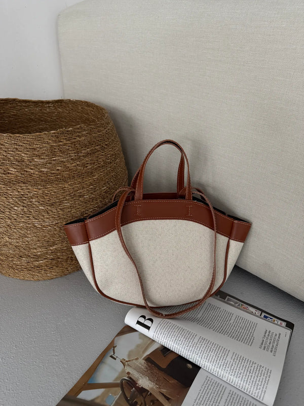 Kadın Çift Saplı Tote Çanta Pablo - Taba Hasır