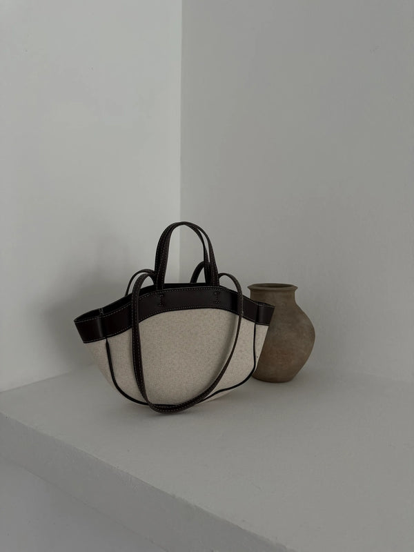 Kadın Çift Saplı Tote Çanta Pablo - Kahve Hasır