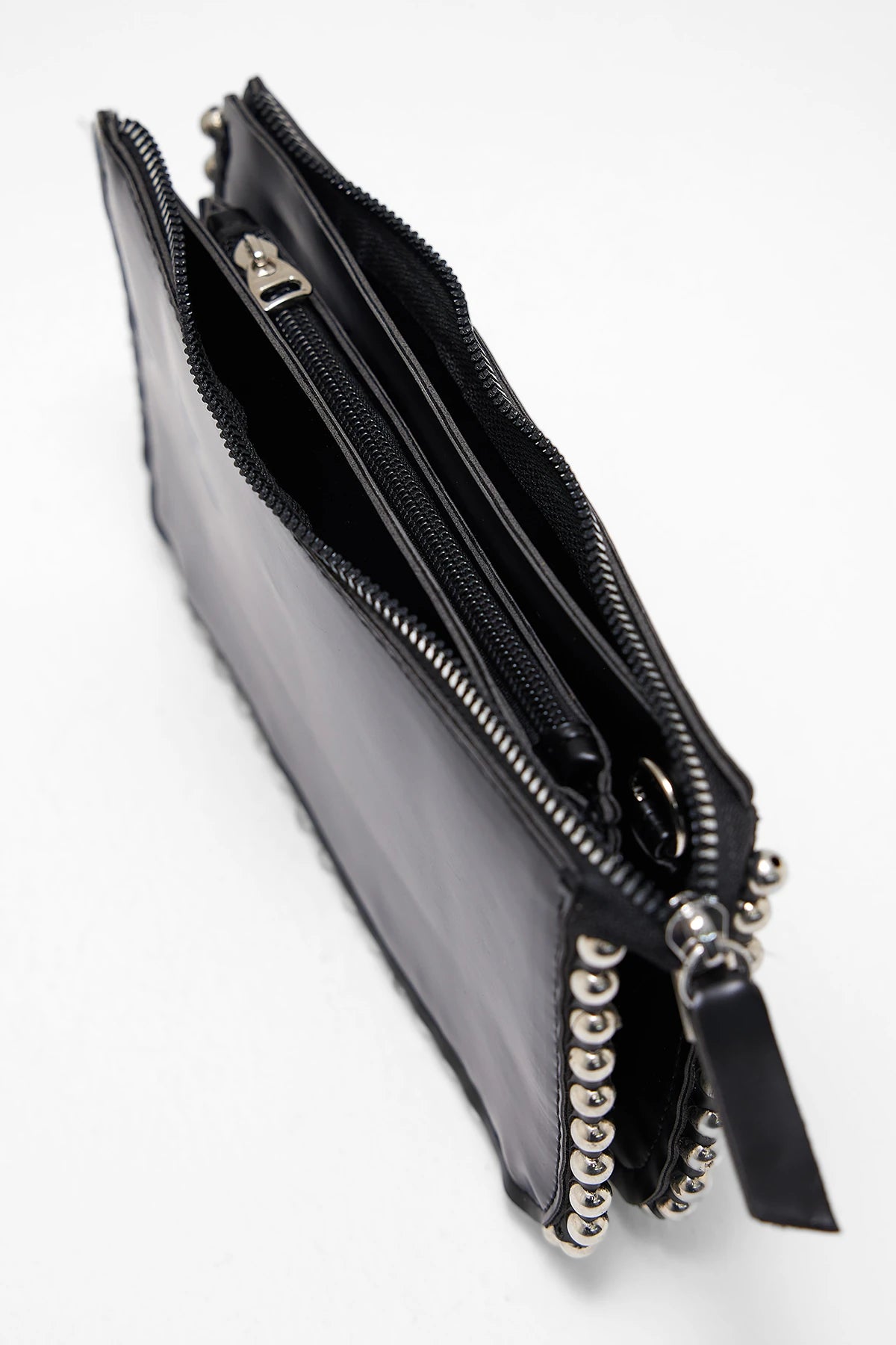 Kadın Zımbalı Çapraz Askılı Çanta Stap  - Siyah